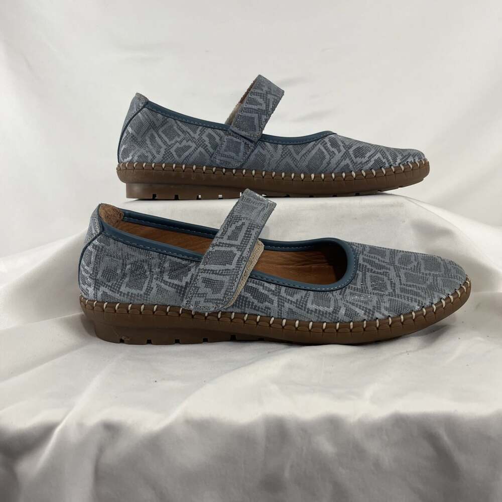 Volks Walkers Blue Patterned Mary Jane’s Women’s EU Size 39